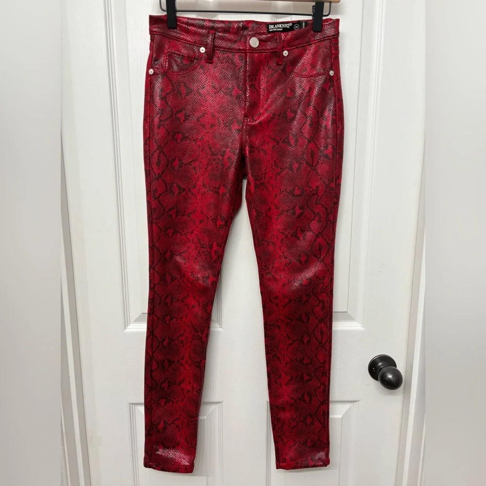 Red Snakeskin Skinny Jeans | BlankNYC 25 - Picture 10 of 10